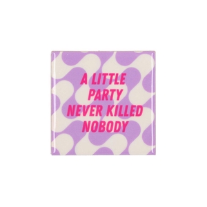 Tile A Little Party Never Purple 10x10x1cm