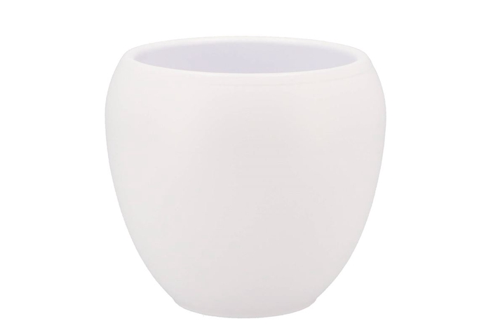 Vinci Matt White Flower Pot 17x15cm