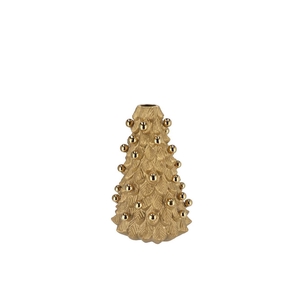 Mika X-mas Gold Vase Tree 11x11x19cm