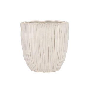 Lima White Pot Oval 27x17x28cm Nm