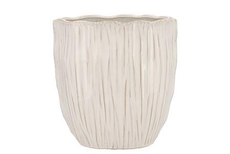 <h4>Lima White Pot Oval 27x17x28cm Nm</h4>