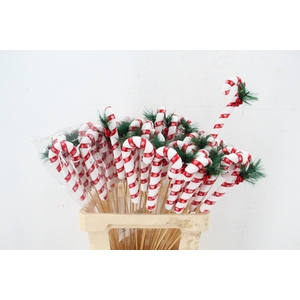 Stick Candy Cane Red/White