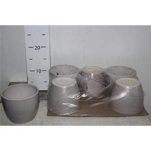 Keramische Pot H% Light Grey Gloss
