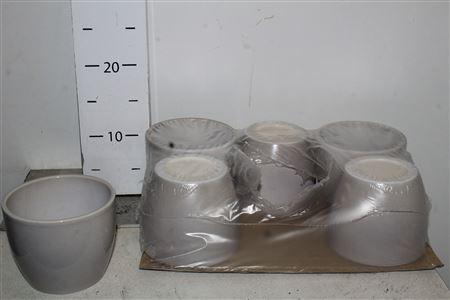 <h4>Keramische Pot H% Light Grey Gloss</h4>