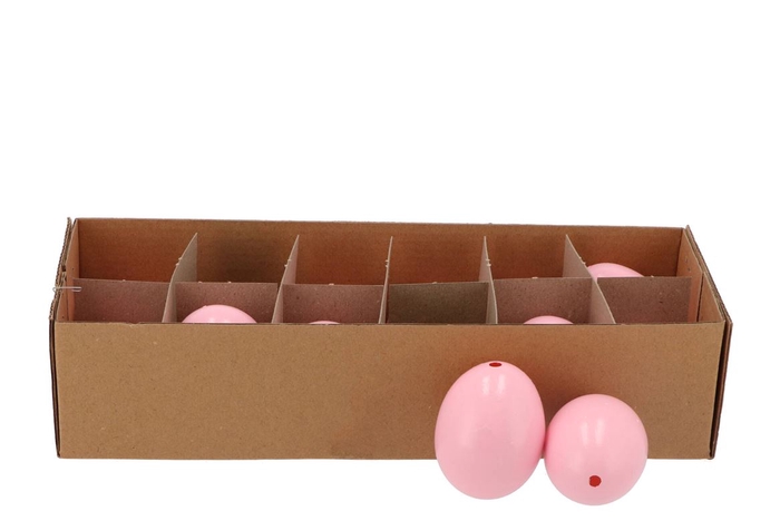 <h4>Eggs Kippen Lichtroze Per 12 5x6cm</h4>