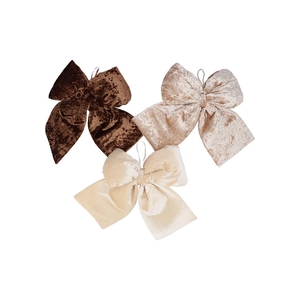 Loulou Brown Velvet Hanger Bow Ass 45cm