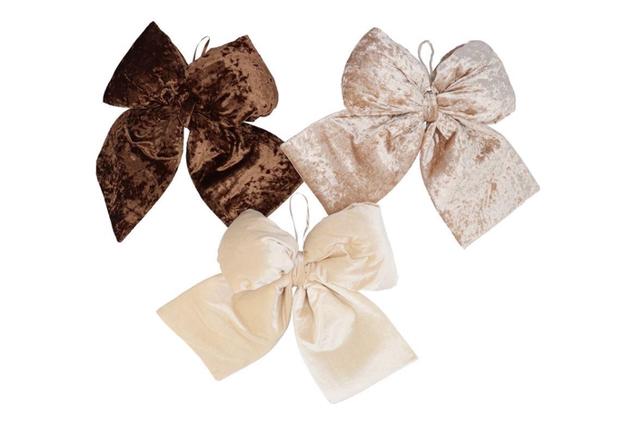 <h4>Loulou Brown Velvet Hanger Bow Ass 45cm</h4>