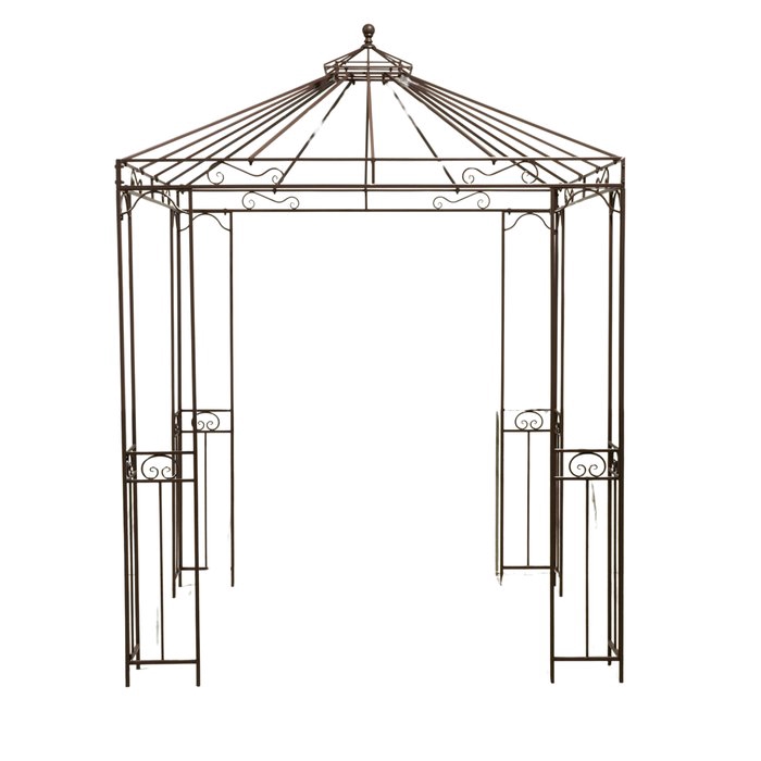 <h4>Pavilion Romeo, H 281 cm, Weather resistant, Iron, Mat iron darkbrown</h4>