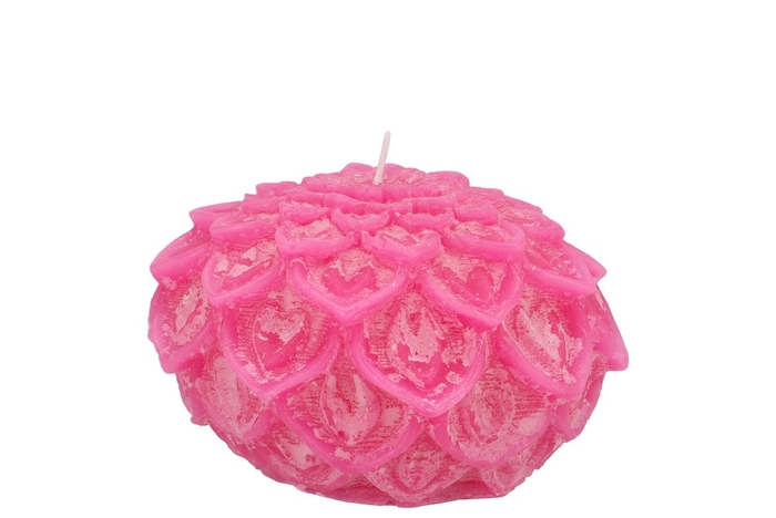 Candle Dahlia Fuchsia 9x7cm
