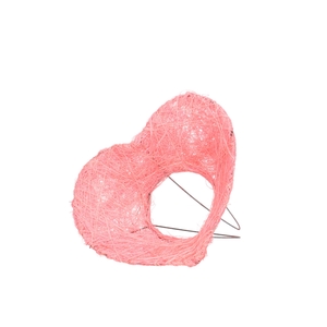 Valentine Bouquetholder heart sisal 14cm