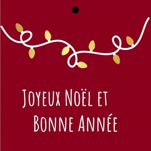 Kerst Kaart 7*7cm x20 Bonne annee