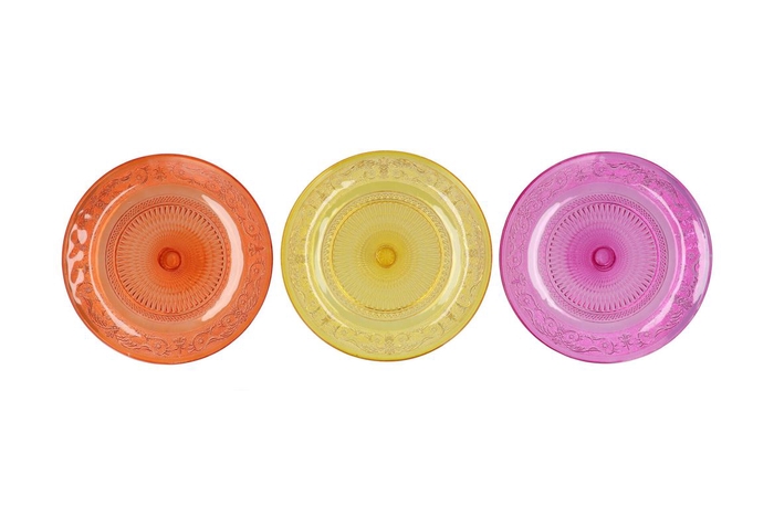 <h4>Dayah Orange Mix Glass Plate 29x2,5cm Ass P/1</h4>