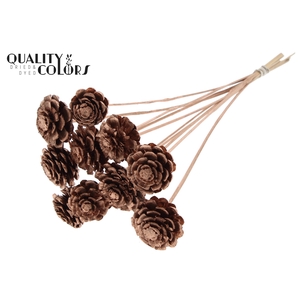 Pine cone cut 5-7cm on stem Copper