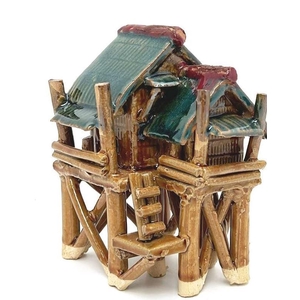 Chinese water house, glazed, height 13cm, box 8 pcs.