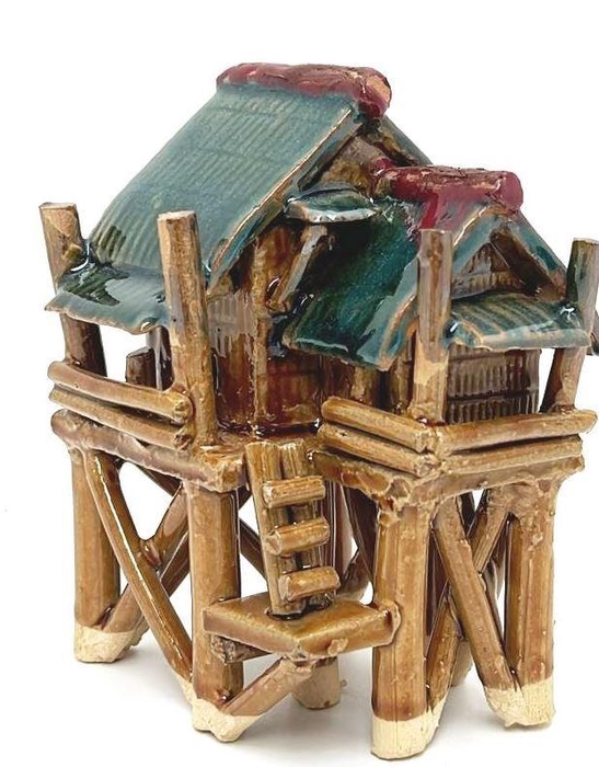<h4>Chinese water house, glazed, height 13cm, box 8 pcs.</h4>