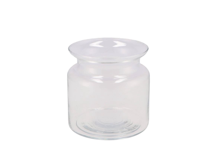 <h4>Glass Milk Can Vase Heavy 15x15cm</h4>