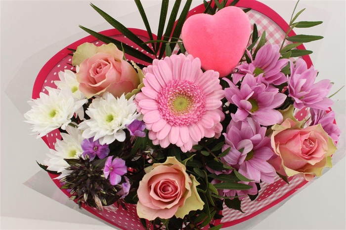 <h4>Boeket Roos Kl Roze Valentijn</h4>