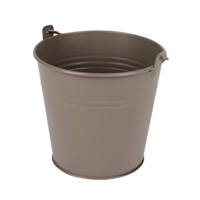 <h4>Bucket Sevilla zinc 13xH13cm - ES12 taupe matt</h4>