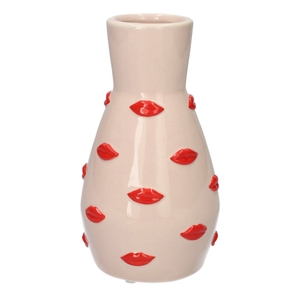 Moederdag Keramiek vaas Lips d05/9*18cm