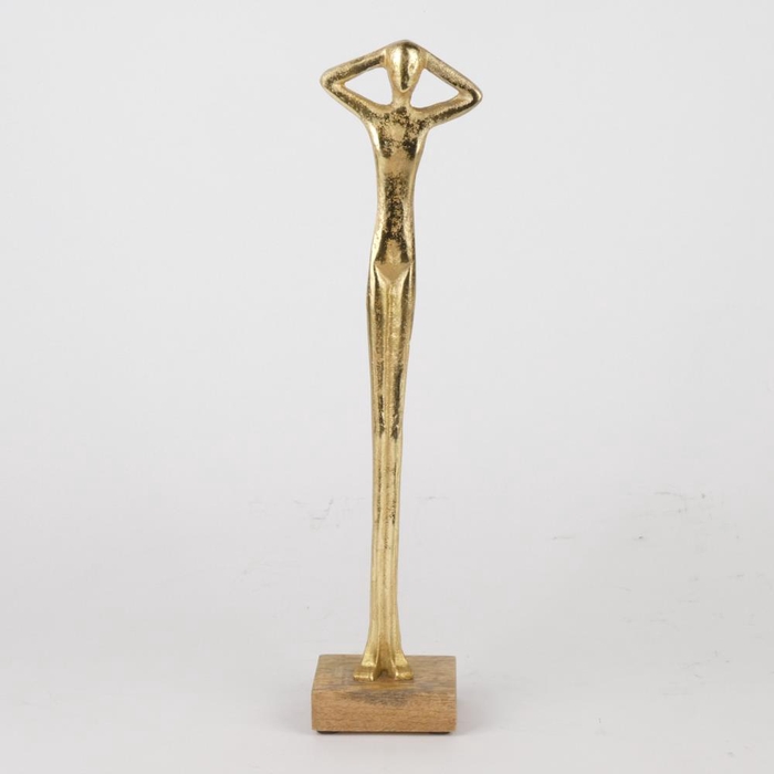 Figurine Aluminium Gold  H:38c