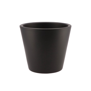 Vinci Matt Black Container Pot 21x19cm