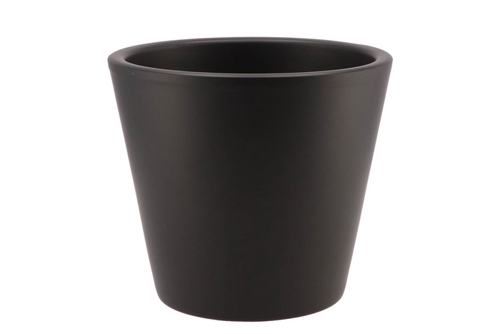 Vinci Matt Black Container Pot 21x19cm
