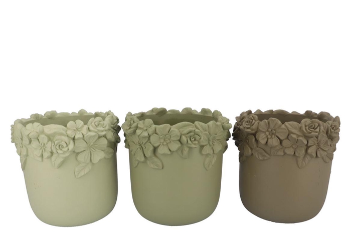 <h4>Gigi Summer Green Mix Flower Pot Ass 31x31x30cm Nm</h4>