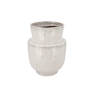 Iron Stone White Vase 24x24x31cm