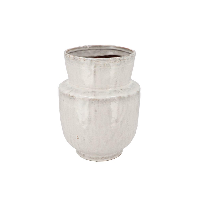 <h4>Iron Stone White Vase 24x24x31cm</h4>