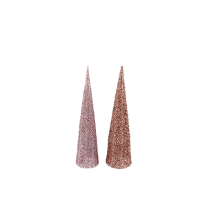 Sparkle Nude Mix Cone Tree Led20 Ass 72x21x34cm