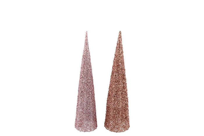 <h4>Sparkle Nude Mix Cone Tree Led20 Ass 72x21x34cm</h4>