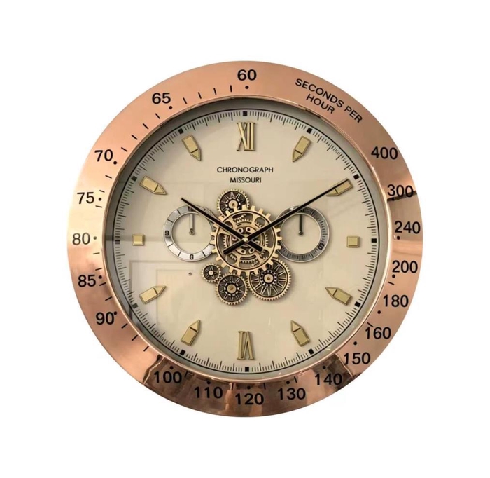 <h4>Clock gear chique Ø59cm copper</h4>