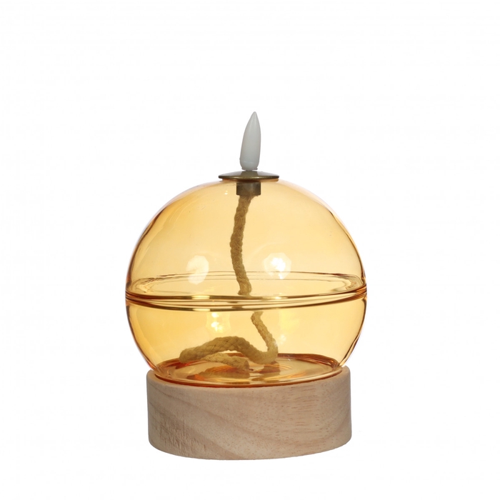 <h4>Candle LED oil lamp d10*13.5cm</h4>