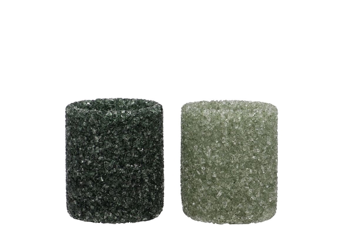 <h4>Lexie Majestic Green Candle Holder Straight Ass 8x8x10cm</h4>
