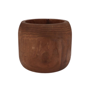 Woody Dark Natural Brown Pot 33x33x27cm