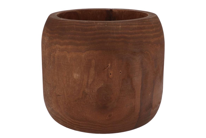 <h4>Woody Dark Natural Brown Pot 33x33x27cm</h4>