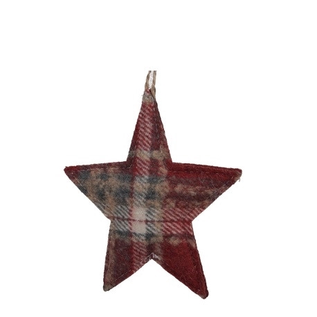 <h4>Kerst Hanger ster ruit 14cm</h4>