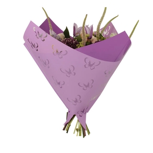 35x35cm OPP40 Oblique Clear Butterfly lilac 250/box