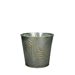 Zinc Leaf pot d13*12cm