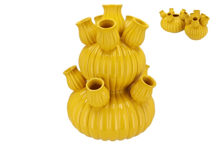 <h4>Amsterdam Yellow Tulip Vase Bubbles 42x62cm Nm</h4>