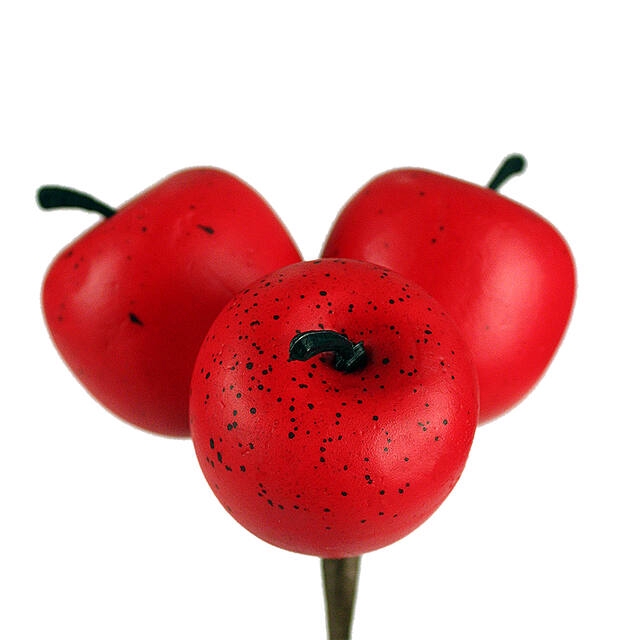 <h4>Bijsteker Appel 3x 4cm+50cm stok rood</h4>