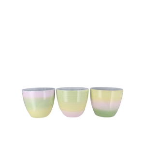 Melamine Rainbow Pastel Pot Ass 22x19cm