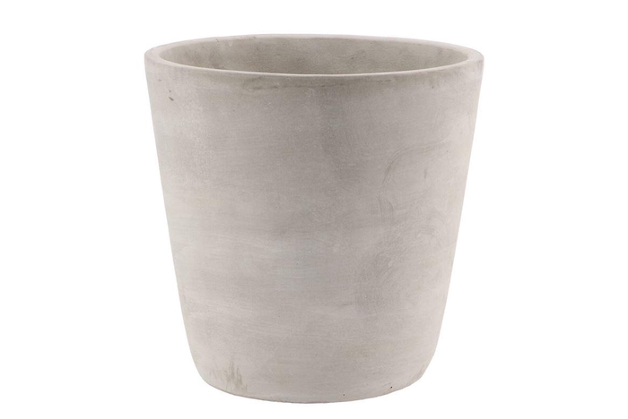 Concrete Pot Round Grey 21x21cm Nm