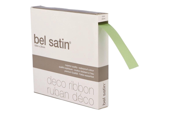<h4>Ribbon Satin 60 Lichtgroen 100m X 25mm P/1</h4>
