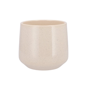 Ceramic Beige Stone Pot Berlin 18x15,5cm