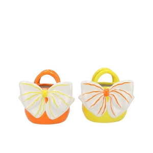 Yfke Dutch Orange/yellow Vase Bag Bow Ass 18x14x17cm