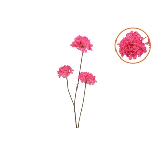 Silk Hydrangea Branch Red 85cm