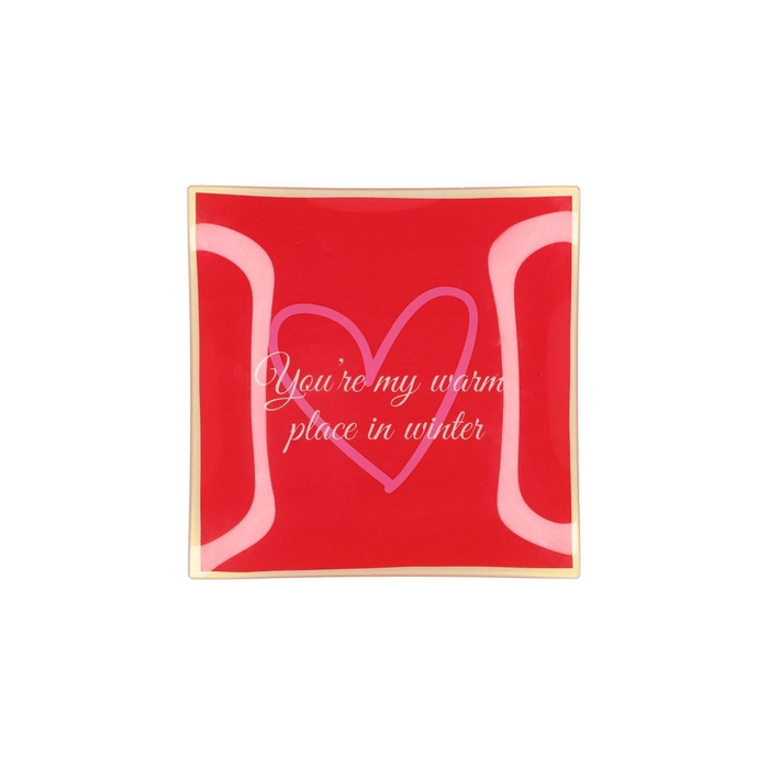 <h4>Plate Square Youre My Warm 18x18x2cm</h4>
