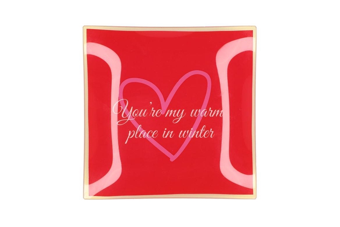 Plate Square Youre My Warm 18x18x2cm