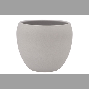 Vinci Matt Grey Flower Pot 22x19cm